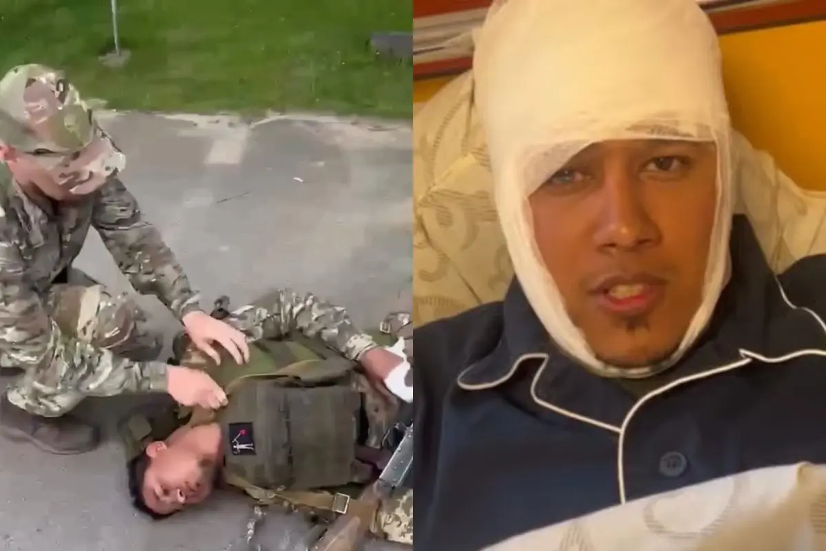 Brasileiro é internado após pedrada em treinamento militar na Ucrânia. Veja vídeo